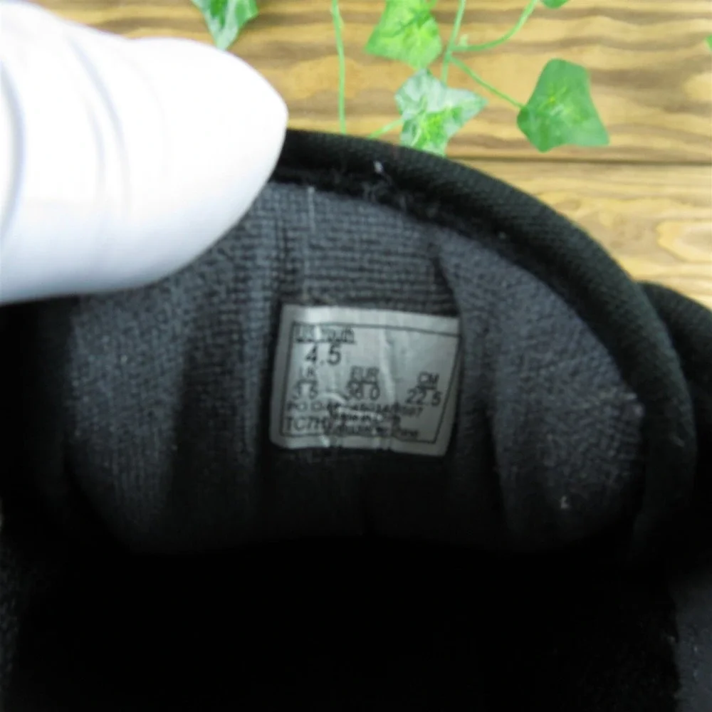 VANS Boys Sneaker Shoes Athletic Black Fabric Lace Up Size Y 4.5‎ Medium